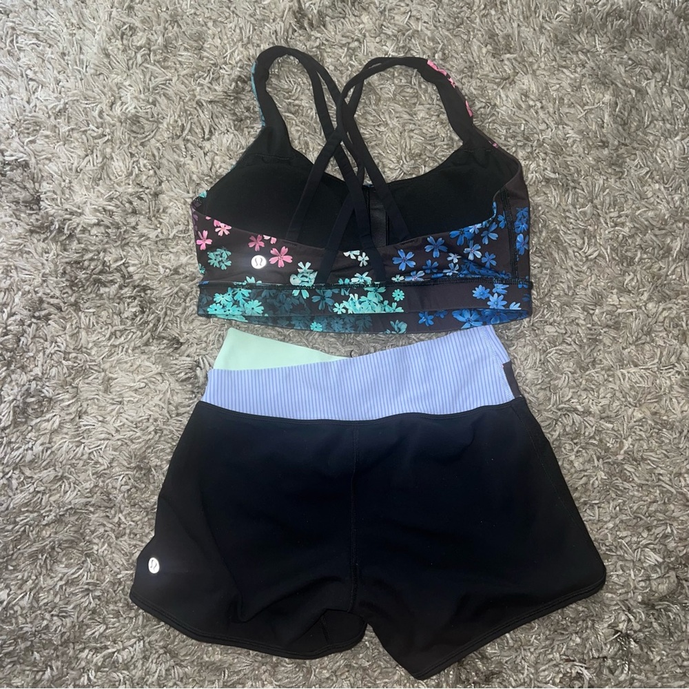 Lululemon Energy Bra and Astro Shorts - Picture 2 of 4